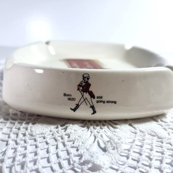 Vintage Johnnie Walker Red Label Ashtray Old Scotch Whisky Square Cerami… - Picture 6 of 10